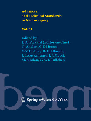 cover image of Advances and Technical Standards in Neurosurgery, Volume 31